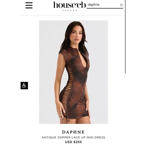 Antique copper mini dress with laces